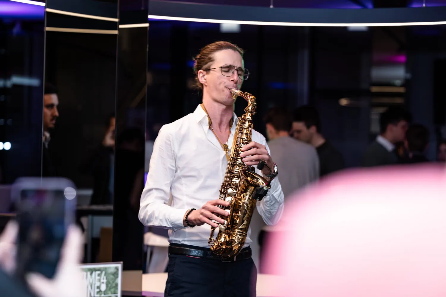 Saxophonist live bei einem Firmenevent in Wien