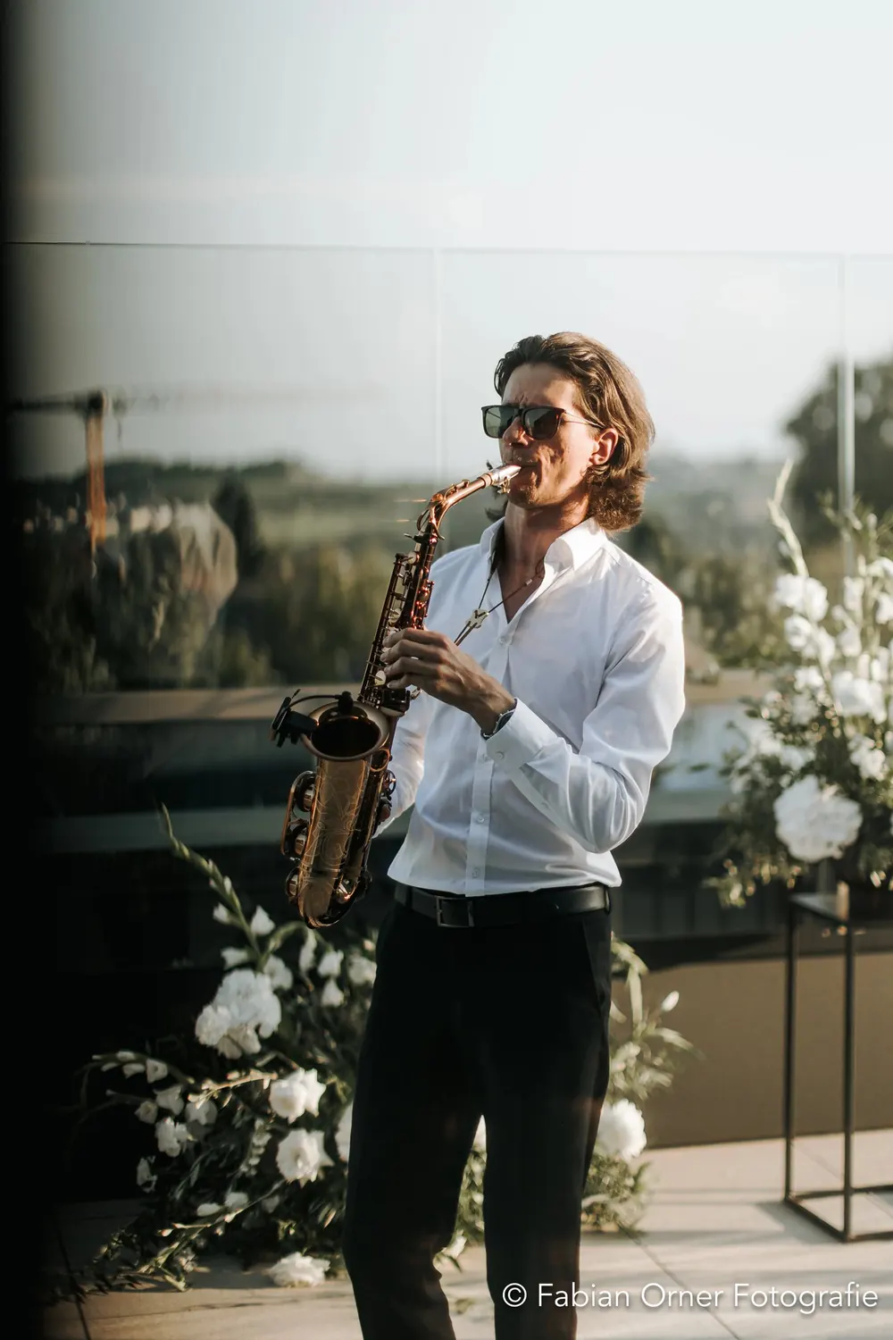 Saxophonist bei einer Trauung in Wien